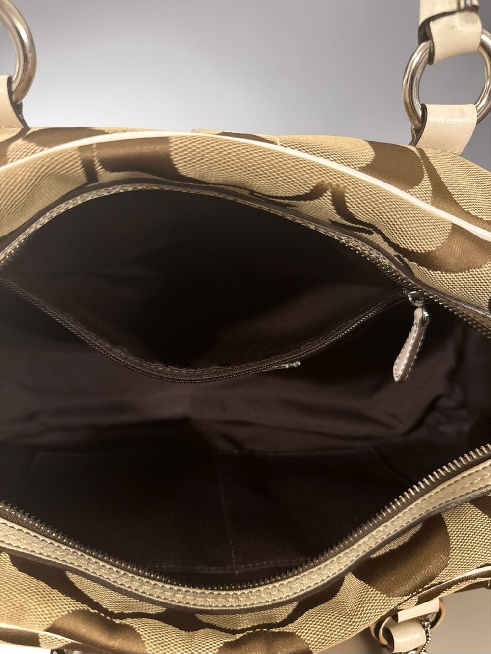 COACH Vintage Y2K Mini Boston Turnlock Satchel Shoulder Bag Canvas Leather 6232 - Picture 13 of 17